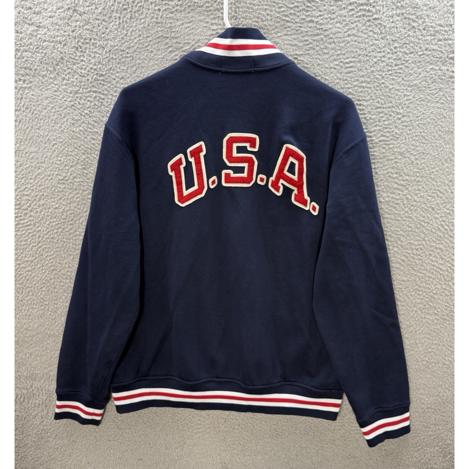 Polo Ralph Lauren Jacket Adult Large Blue Shield Fleece Baseball Embroidered New